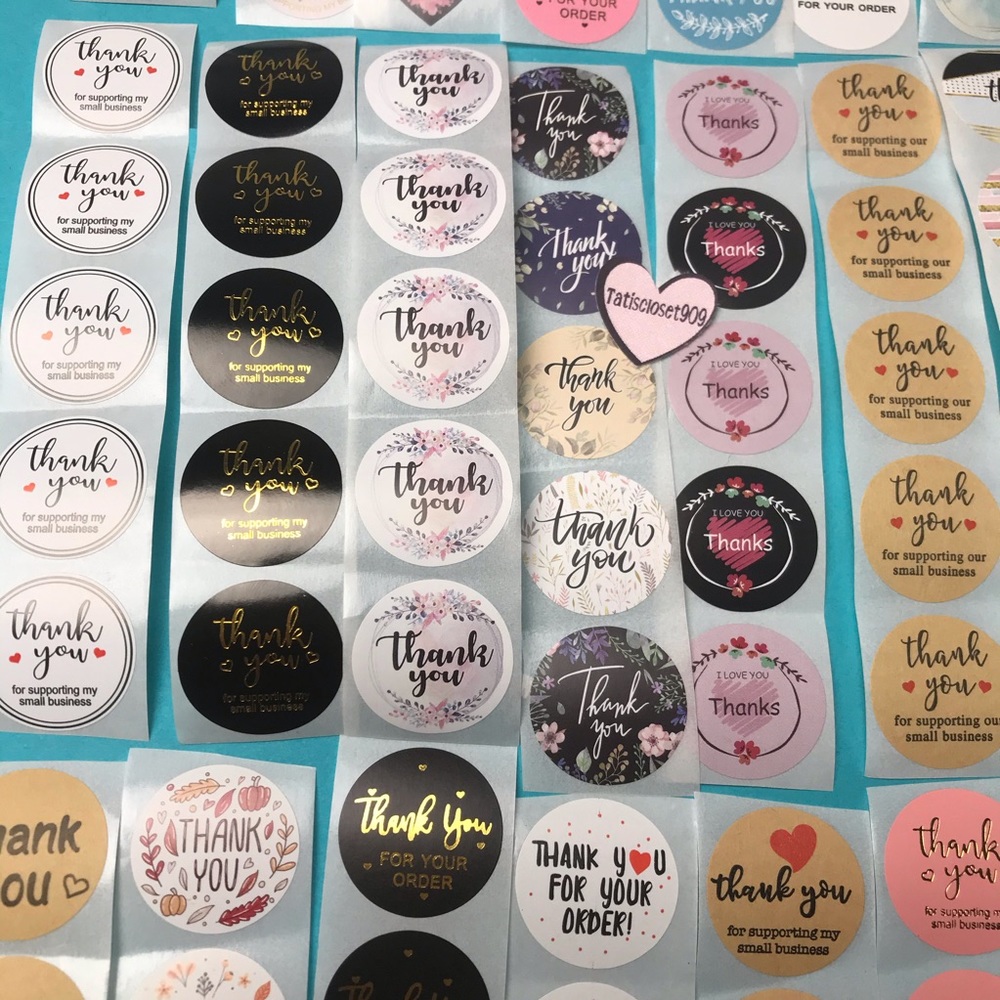 200 assorted thank you stickers 1” - Picture 10 of 14